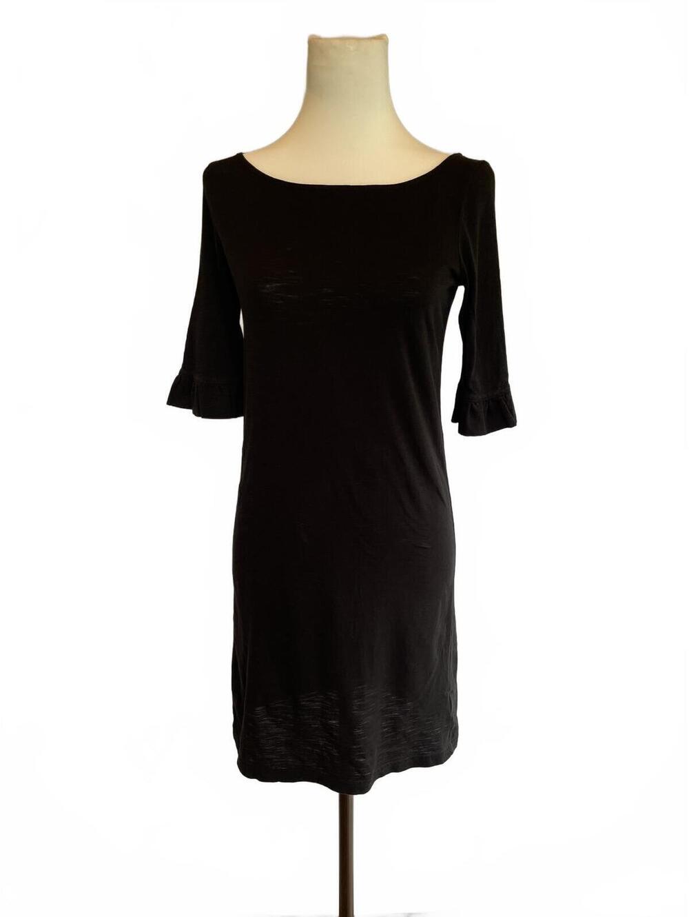 Lilly Pulitzer Black Sheath Dress Dress XS Ruffle Sleeve Classic Minimalist Cute